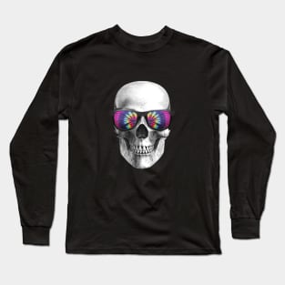 Tropical Summer Skull Long Sleeve T-Shirt